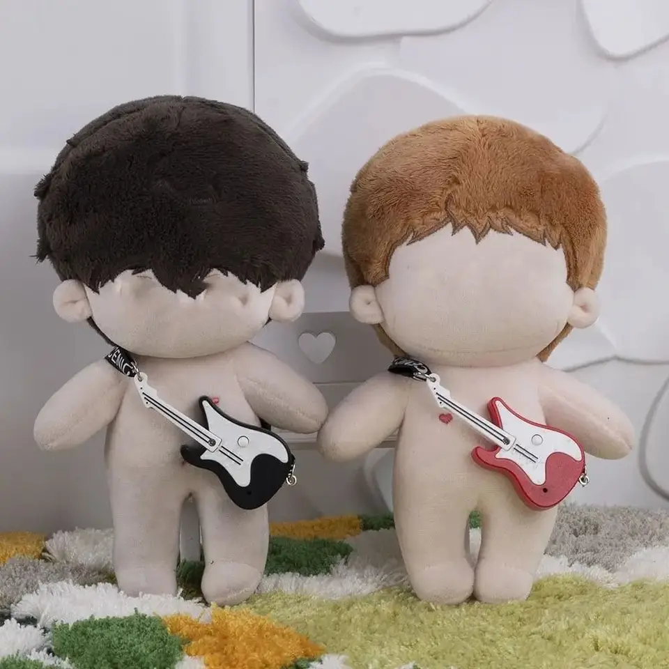 Miniatúre 15/20cm Doll Musical Instruments Realistické fotografie Plush Doll Mini Guitar Model Doll Adsessory Mini