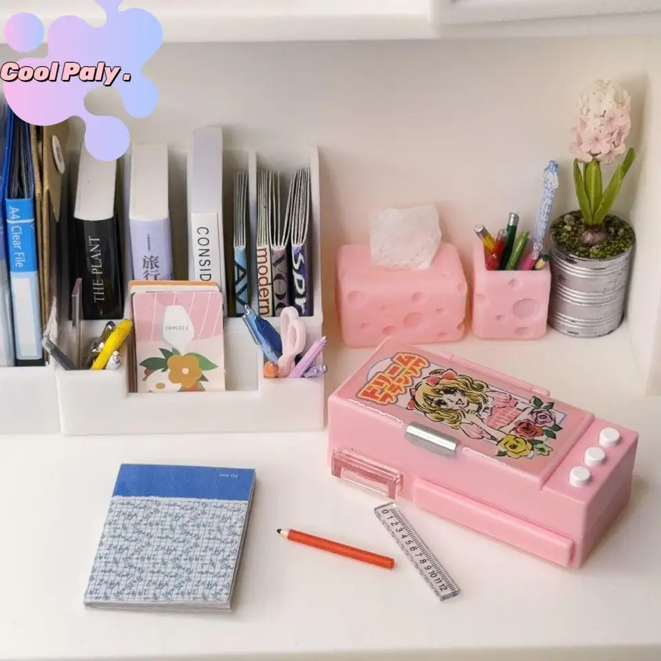 Miniatúrny dollhouse ceruzka Prípad predstieraj