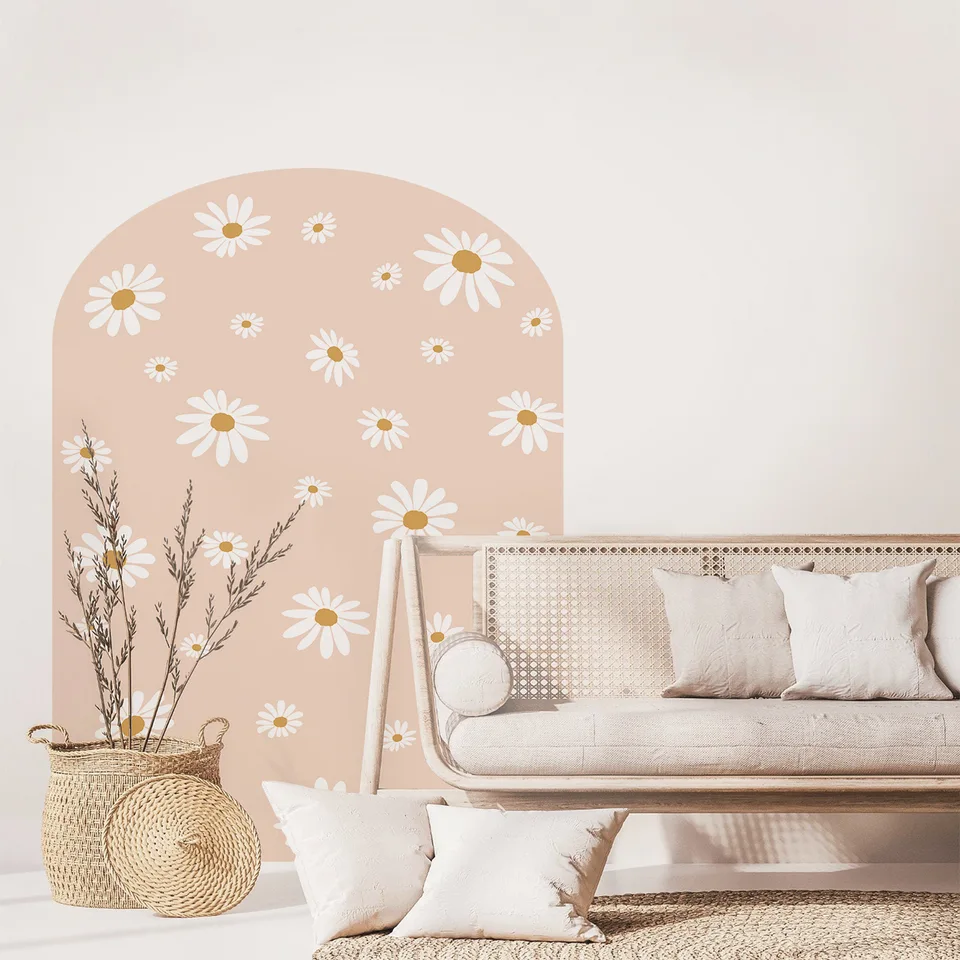 Minimalistická farba Daisy Arch Ducal pre lôžko alebo detskú postieľku Odnímateľná šupka a nálepka na stenu domácu dekoráciu interiérová tapeta