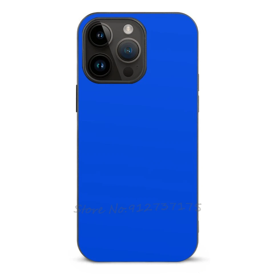 Minimalistická tuhá farba neónová žiarivá fluorescenčná modrý mobilný telefón pre iPhone 16 15 14 13 11 12 Pro Max Mini XR 7 8 atď.