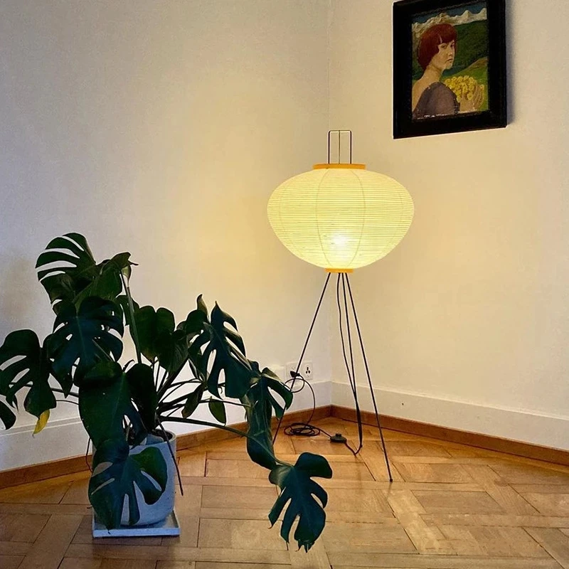 Minimalistický ryžový papier v japonskom štýle lampa lampa obývacia izba spálňa retro umenia dizajn podlahový stôl lampa