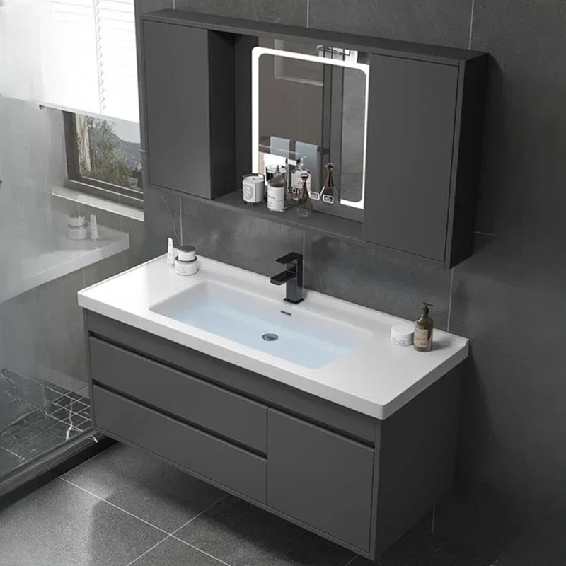 Minimalizmus kúpeľňové skrinky Vanity s umývadlom skladovacie zrkadlá módny dizajn domáci nábytok Mueble Lavabo