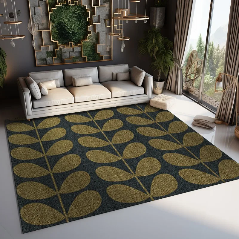 Minimalizmus Listy zdobia obývaciu izbu koberec koberky Spálňa lôžko Soft Soft Mat Art Rekreačné oblasti plyšový koberec ковер tapis 러그