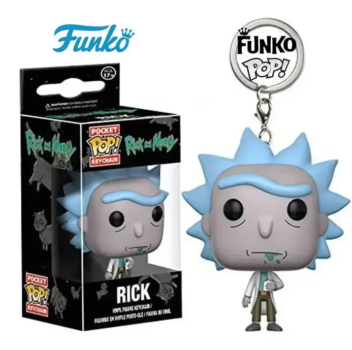 Minimálna cena Funko pop Pickle Morty Hologram Rick Clone Keychain Toy