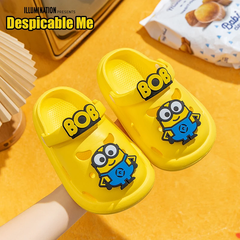 Minions Hole topánky Anti-Slip Wear Wear Wear Wear Kids papuče letné vonkajšie prechádzky Tour topánky chlapci dievčatá sandále