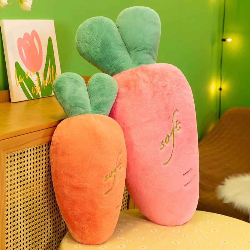 Miniso 50 cm karikatúra Plantkkľová plyšová hračka Roztomilá simulácia Zelenina mrkvový vankúš Plnené mäkké hračky pre deti darček