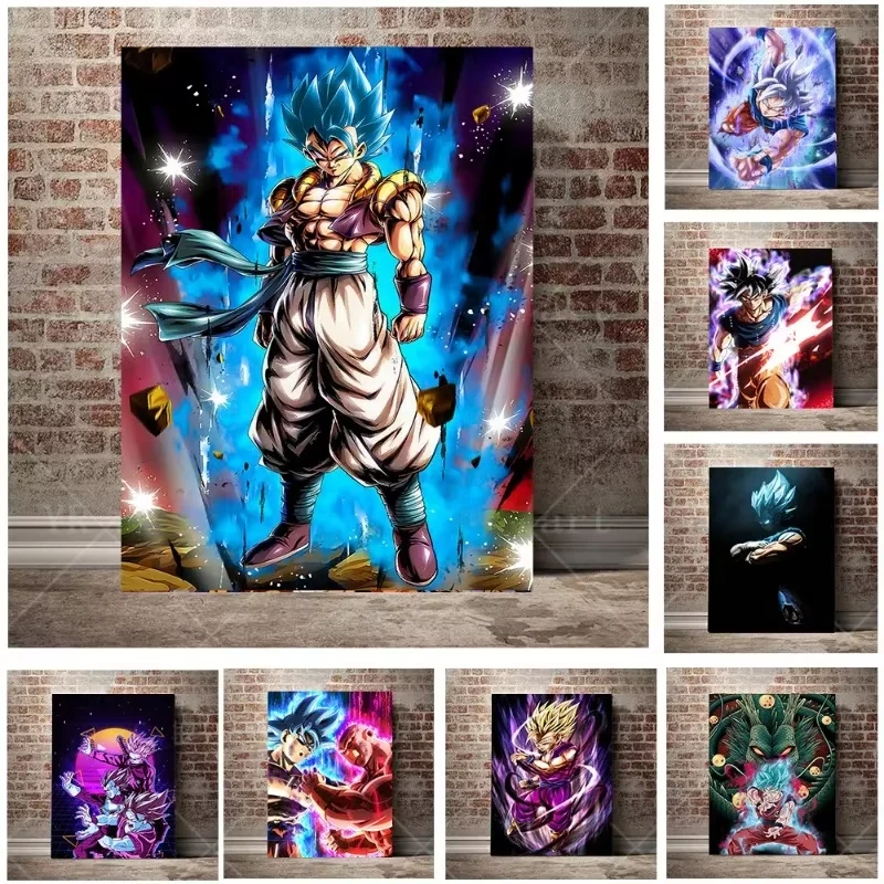 Miniso Bandai Classic Anime Retro Dragon Ball HD Plagát Goku Gohan Vegeta Piccolo Friza Canvas Painting Print Wall Art