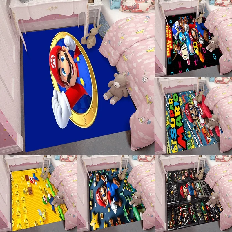 Miniso Disney Mario na veľkú plochu koberec pre obývaciu izbu detská spálňa pohovka na chodbe detské hranie podlahy podlahové koberce s kobercami
