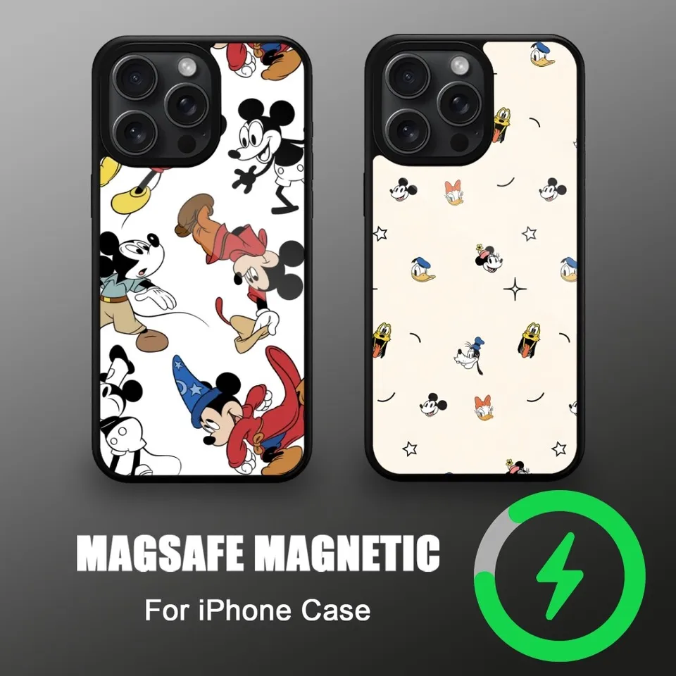 Miniso Disney Mickey Mouse Puzder pre iPhone Magsafe Magnetic Wireless 11 12 13 14 15 Pro Max Plus nabíjací kryt