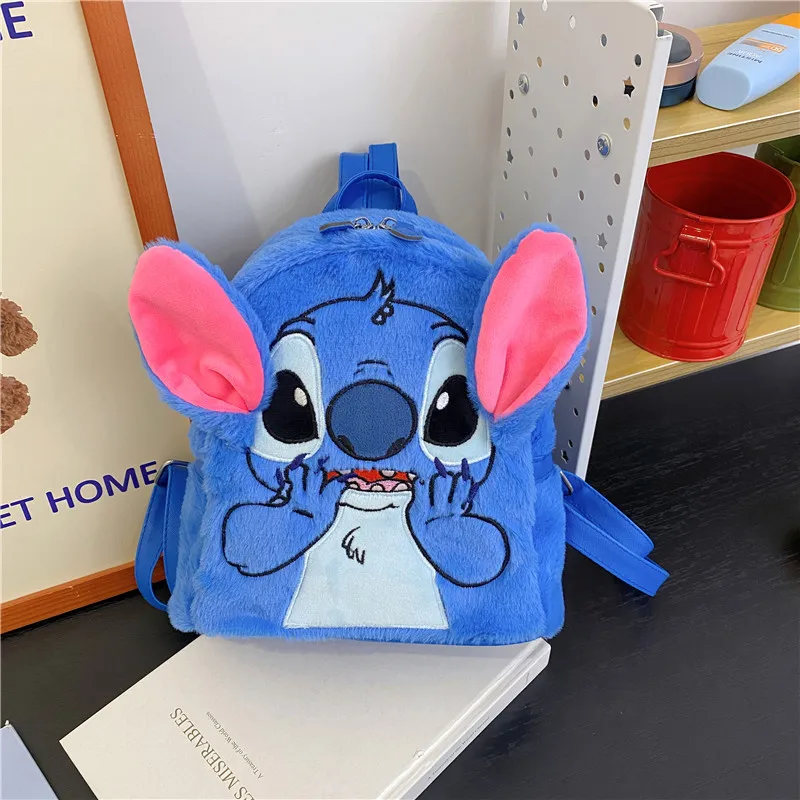 Miniso Disney steh nový plyšový batoh karikatúry móda 3D batoh Veľká kapacita roztomilý detský školský vak Perifériové darčeky