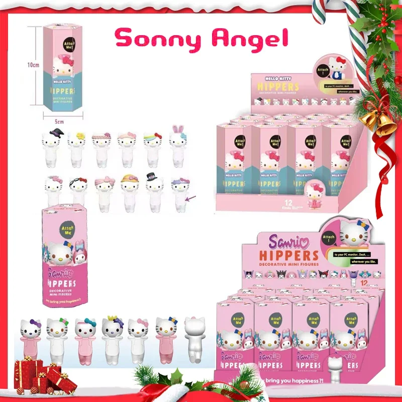Miniso Hello Kitty Collection Blind Box Heppers Mystery Box Cute Dolls Car Phone Decorácie Šťastie prekvapenie vianočné hračky darčeky