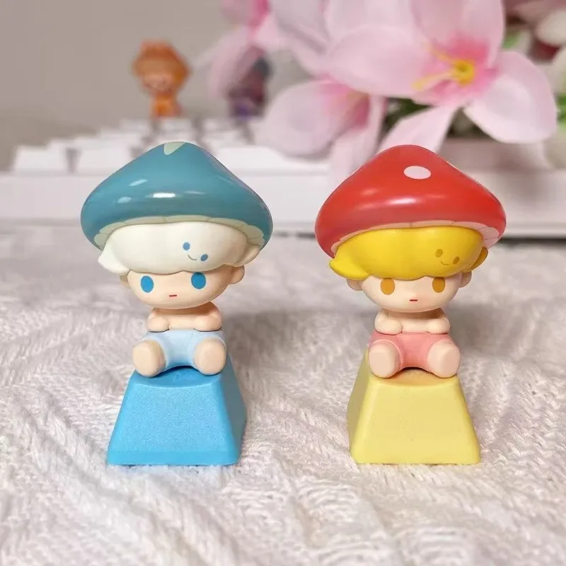 Miniso Kawaii Popmart Dimoo Edition Cute Cherry Blossom Cross Axis Personalizovaný darček pre dievčatá s jednou kľúčovou čiapkou pre dievčatá