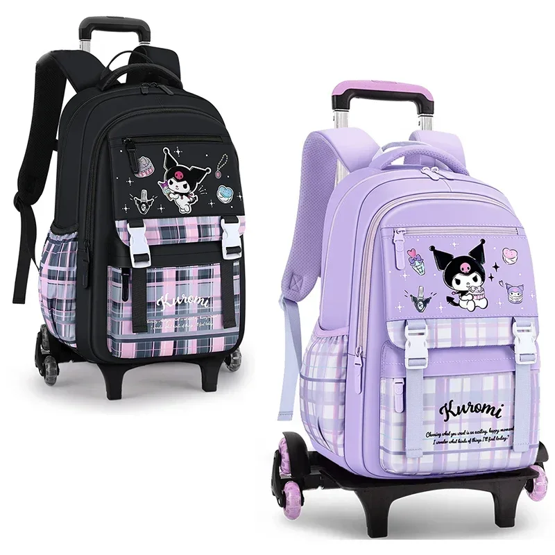 Miniso Kt Kuromi Cinnamoroll Girls Trolley Schoolbag School Sumpil Karika