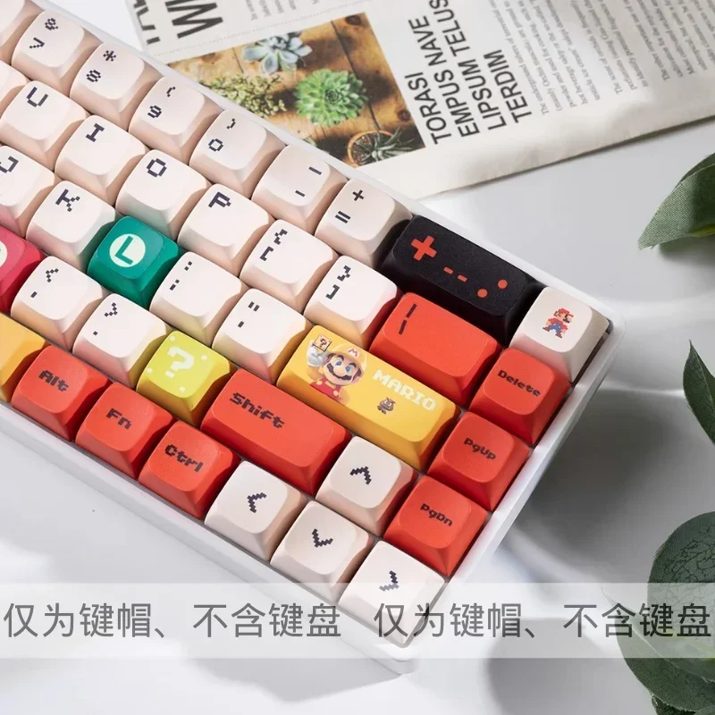 MINISO MARIO XDA Klávesové čiapky Klávesové uzávery pre mechanickú klávesnicu štýlové PBT Hering v štýle klávesnice Dekoratívne kľúče Darčeky