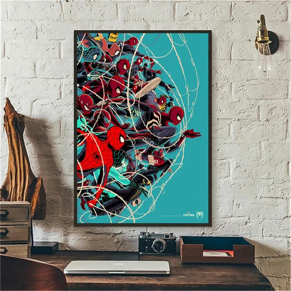 Miniso Marvel Movie Spiderman Plagáty Art superhrdina videohry domáce dekorácie deti nástenné umenie maľba maľba nástenná tlač