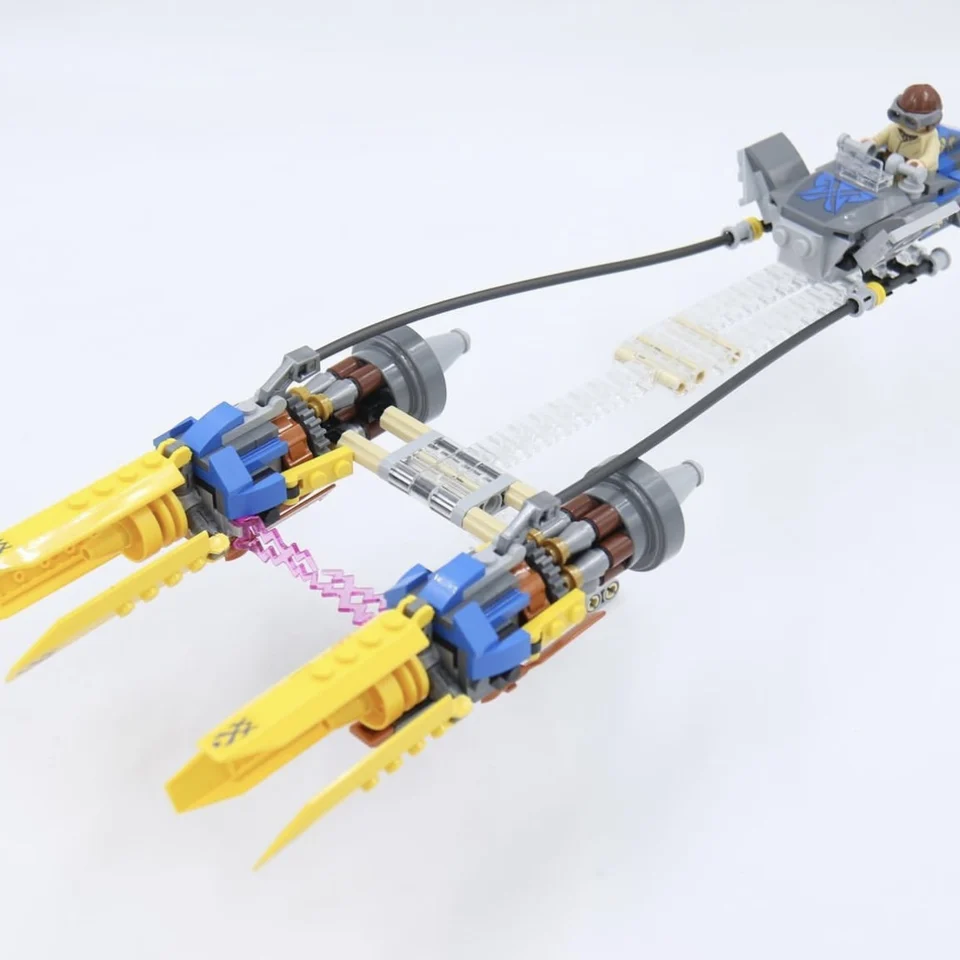 Miniso MOC Building Blocks Anakins Podracer Set 75258 Mod Model Model tehly vesmírne bicykle Vzdeláva