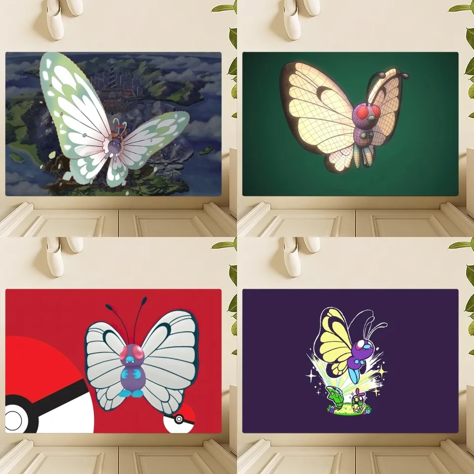 Miniso Pokemon Butterfree roztomilý podlahová podlahová spálňa kuchynské dvere kúpeľ