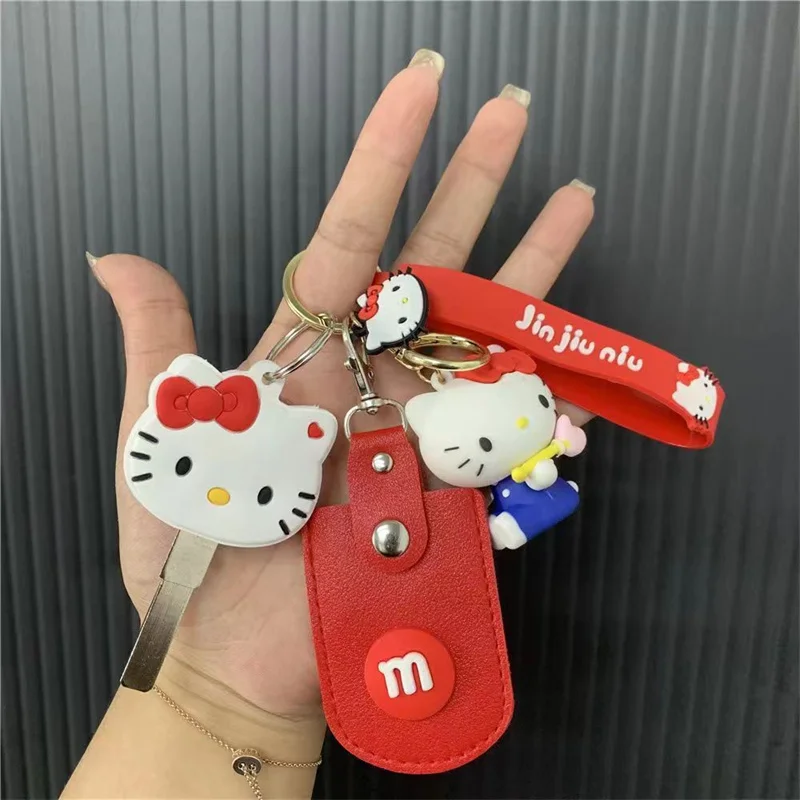 Miniso Sanrio Keychain Silikone Hello Kitty Key Smart Cover Prívesok Kuromi Prenosné klávesy Prístup k mojej melódiovej karte Klávesová karta