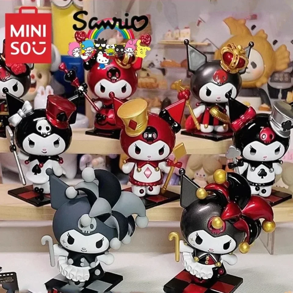 Miniso Sanrio originálne slepé boxy Kuromi poker Kingdom Dekoratívne ozdoby záhadné prekvapenie karikatúrou bábika Detské darčeky