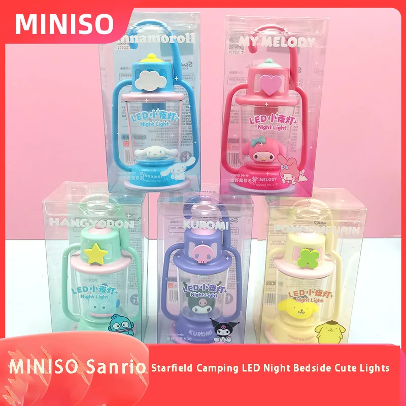 Miniso Sanrio Starfield Camping Led Night lôžko roztomilé svetlá
