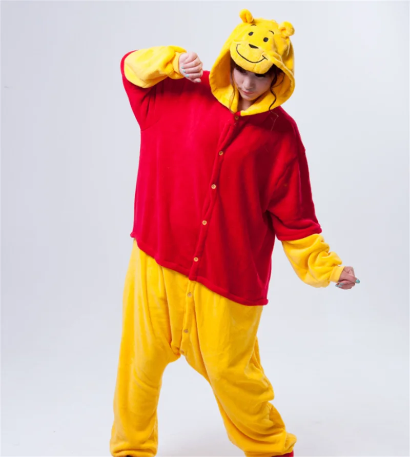 Miniso unisex winnie medveď kostýmy Onesies Monster cosplay pyžamy dospelých pyžamy zvierat
