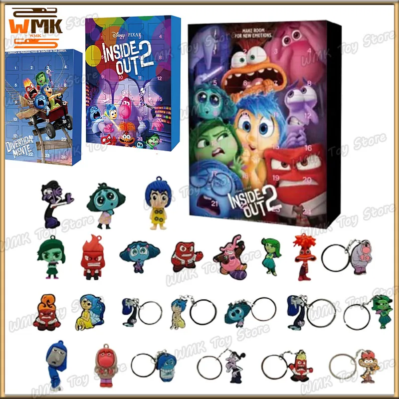 Miniso vnútri von 2 vianočný adventný kalendárny box vo vnútri 2 kľúče reťazce anime figúrky ozdoby dekorácie pre deti vianočné darčeky Custom