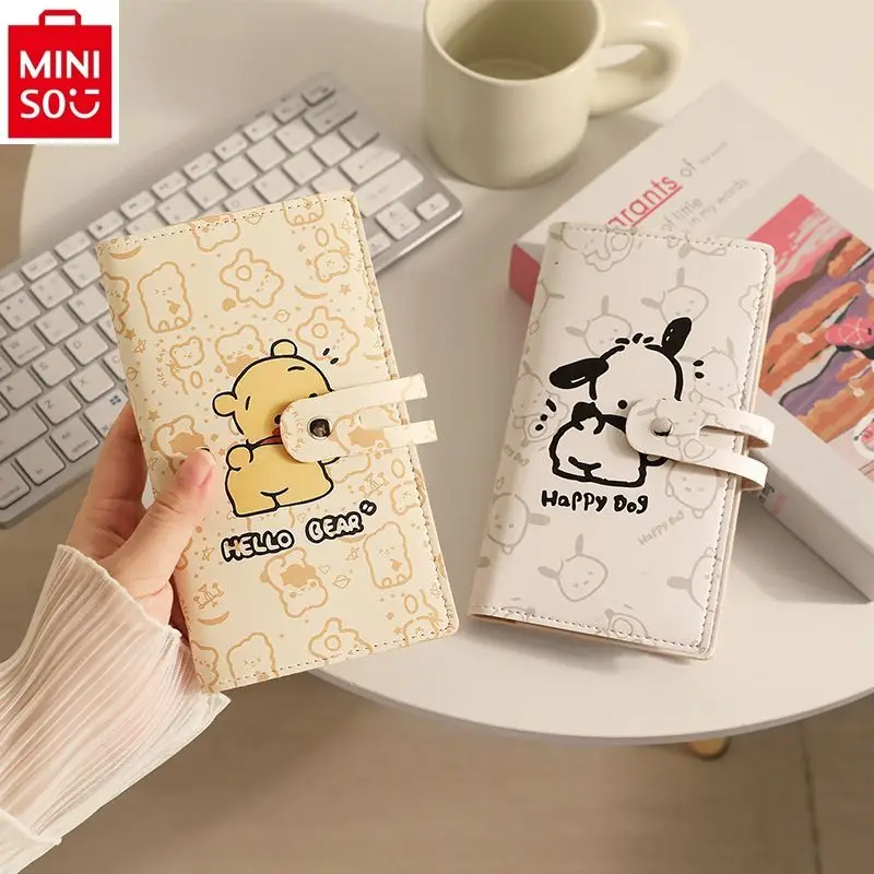 Miniso Winnie Bear Pacha Dog Card Bag Dámska slota pre veľkú kapacitu slot proti demagnetizácii bankové karty ukladanie dokumentu ukladanie peňaženka