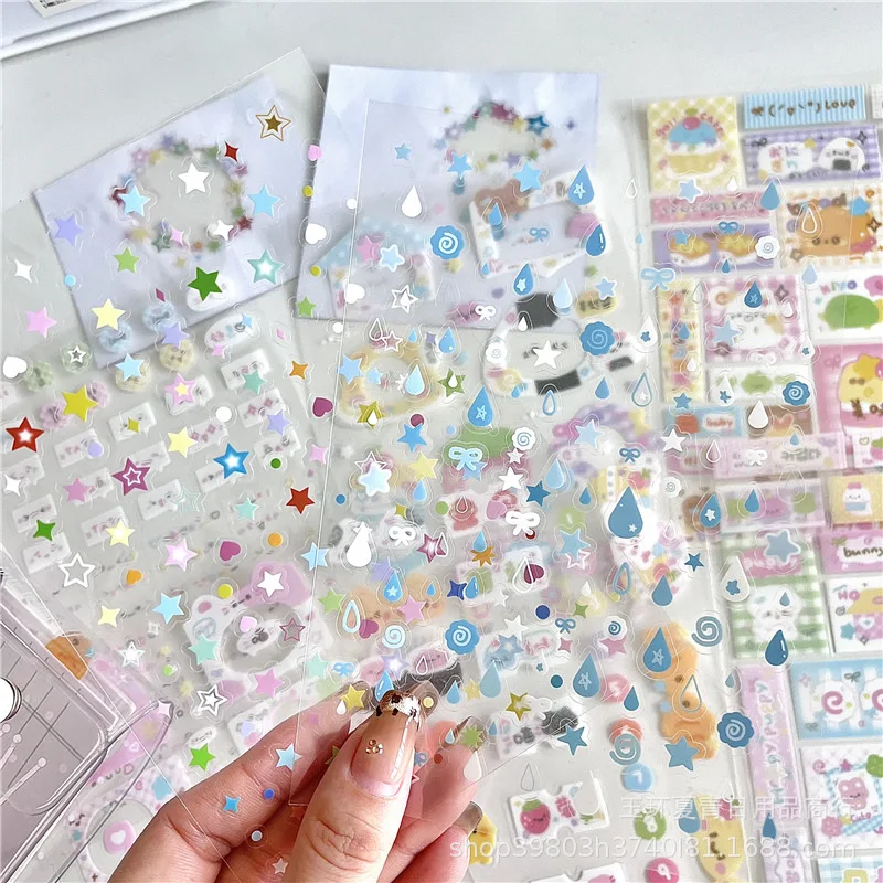 Minkys 8ks/lot ins kawaii dekoratívne nálepky pre scrapbooking Cute Journal Sticker Stationsery