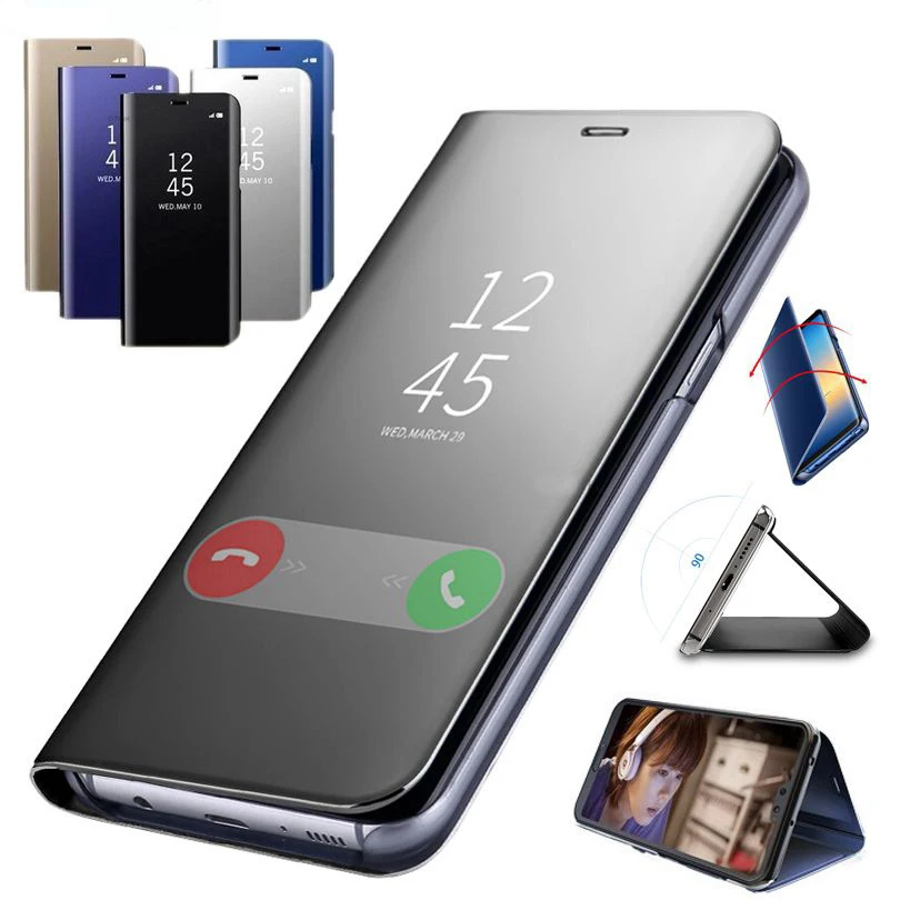 Mirror Smart Case for Huawei Honor Nove 5T Flip Stand Book Telefon Cover na Honor 20 Pro Nova5 T Nova5t Nova 5 T Shockproof Coque