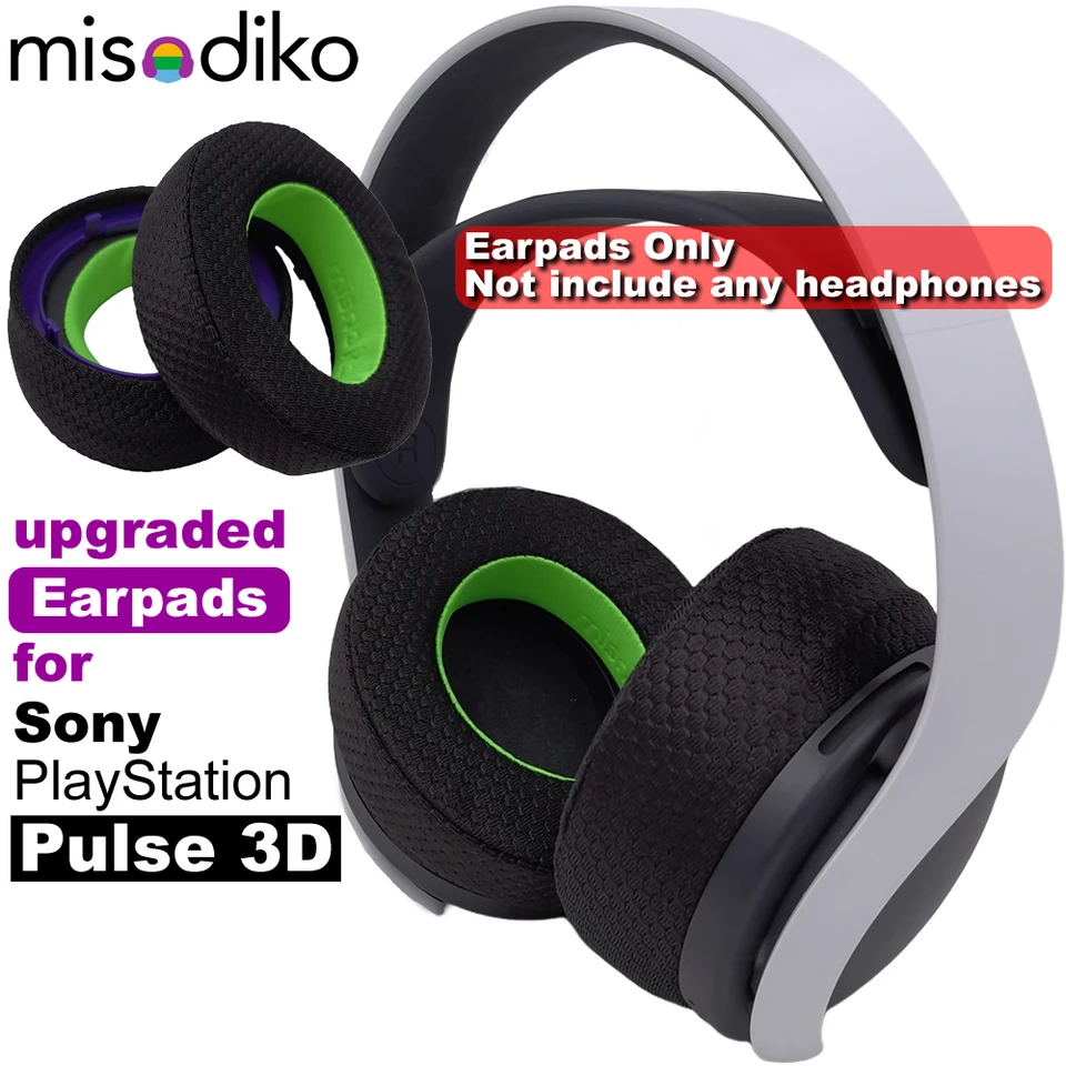 Misodiko modernizované oválne uší výmeny za bezdrôtovú headset Sony PS5 3D