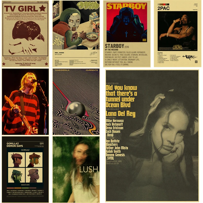Mitski/Lizzy Grant/TV Girl/Tame Impala Plagát Hudobný album estetika Art Art Marking Painting retro retro dekorácia