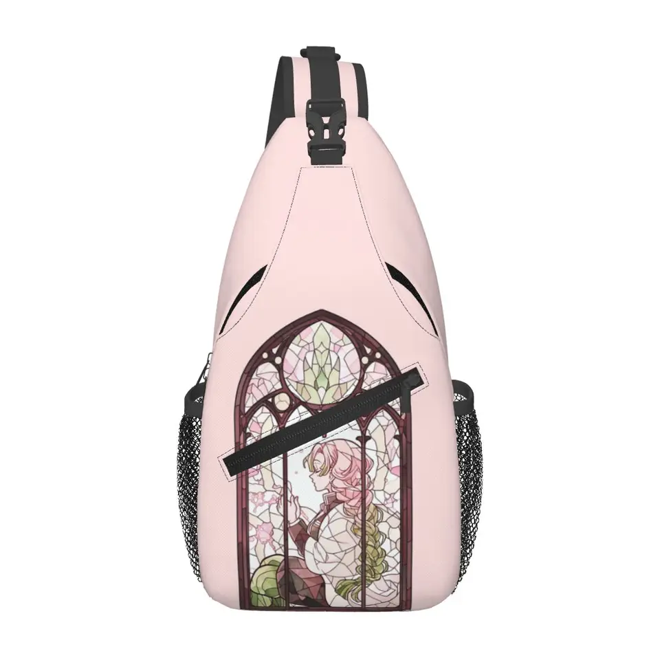 Mitsuri Kanroji a Iguro Obanai hrudník Muži muži v taške na hrudník Crossbody Batoh Cestu