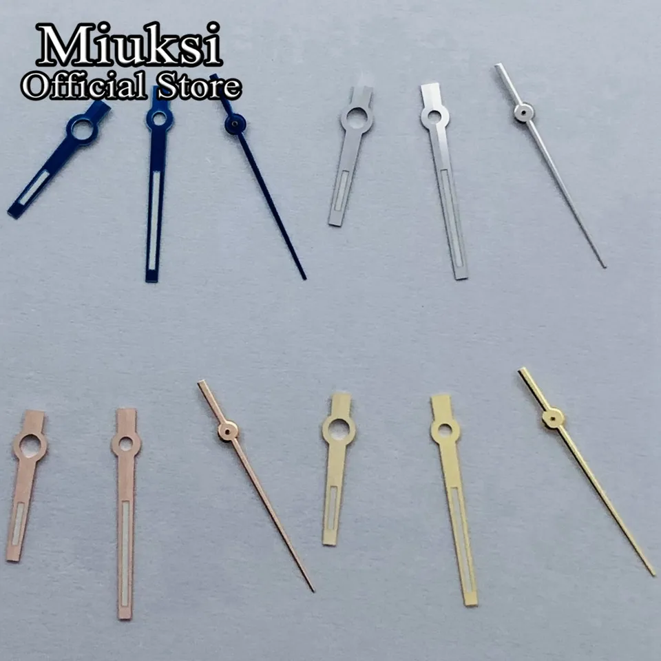 Miuksi Silver Rose Gold Blue Watch Ruky Zelené svetelné ruky Fit NH35 NH36 3135 ETA2824 2836 MIYOTA8215 DG2813 3804 MOHE