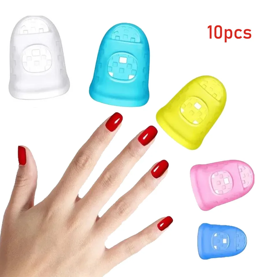 Miwayer 10 PCS Guitar Fingertip Profestors Silikónový prst stráže 5 veľkostí