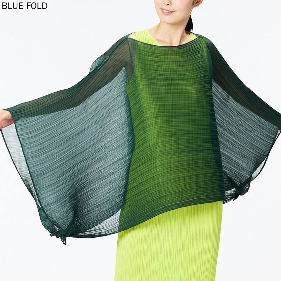 Miyake Basic Shawl Outer Cape Light Priedušné voľné módne jednoduché všestranné slnečné krémy High-end šál šál šál šál