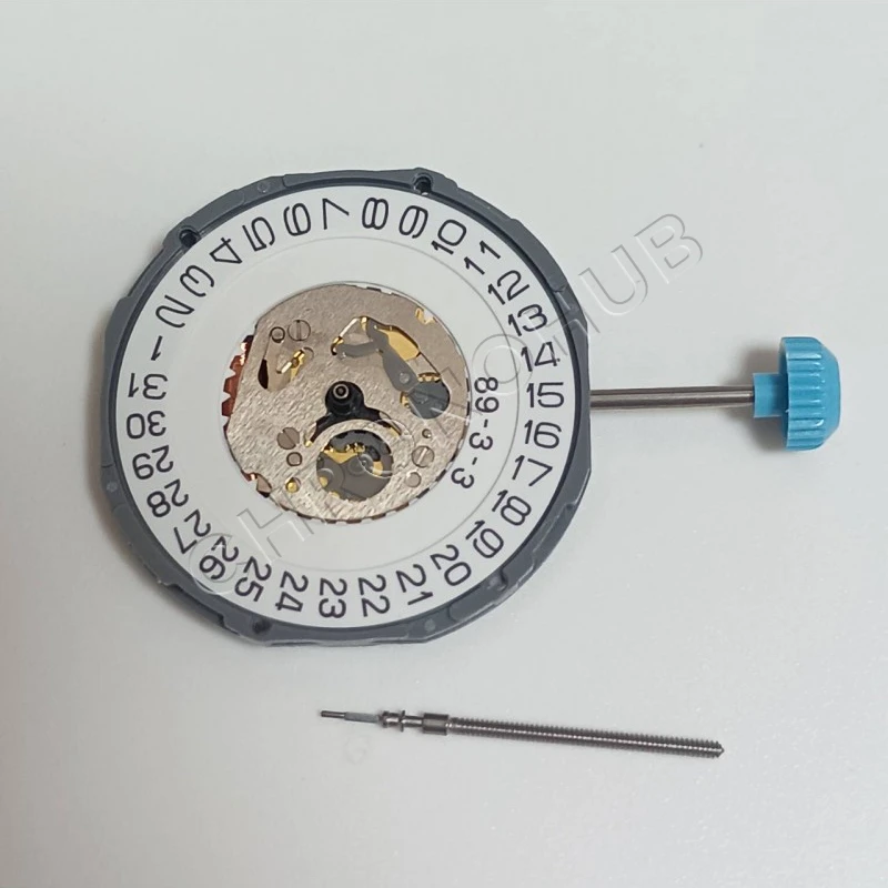Miyota 6M12 Quartz Dátum pohybu v 3/6 Výška: 3,30 mm 3 ruky Dátum o 3/6