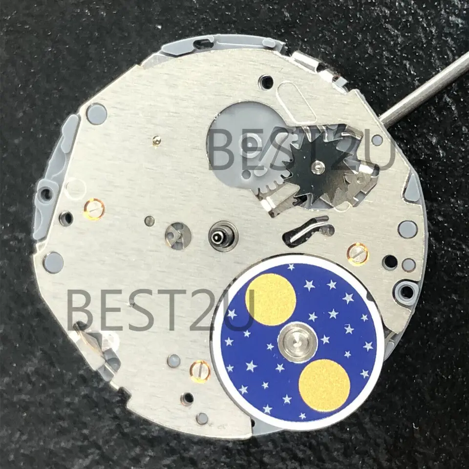 Miyota 6p00 Quartz Pohyb hodinky Opravy Časti nahrádza 6300 Mesiac fázy