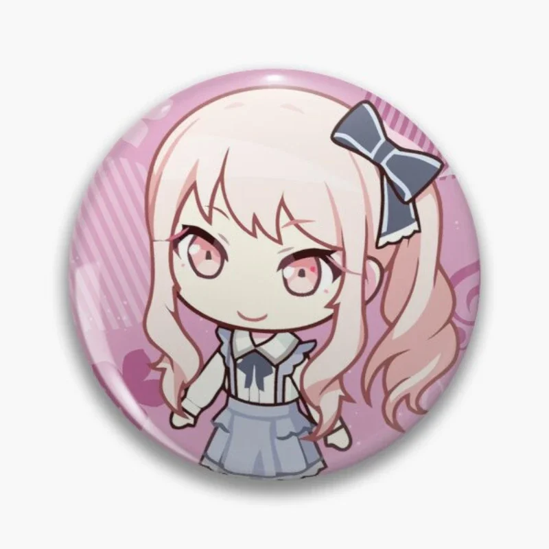 Mizuki akiyama chibi šperky kovové kĺzavé klota klopne pin kreatívne oblečenie Lover Golier odznak vtipné dekorácie módne broš
