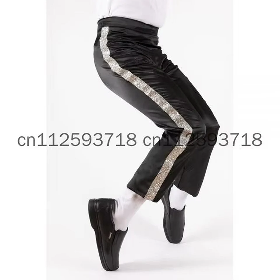 MJ Michael Jackson Billie Jean Pants v čiernom členkovom štýle biely