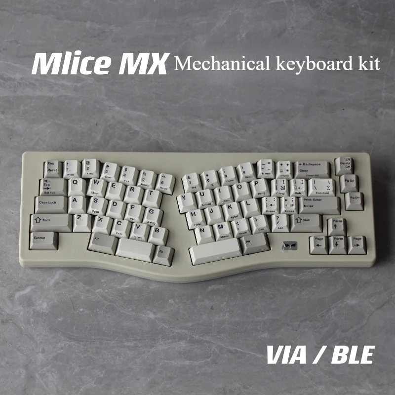 MLICE66 Klávesnica Keyboard Alice Mechanical Keyboard Ergonomics Custom MX Hot Slug Wireless SPT BSpace Kit Tes tesnenia POM Plate QMK Via