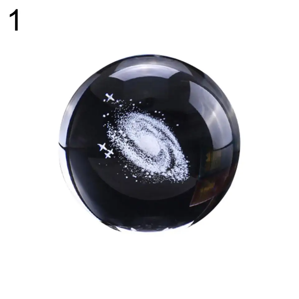 Mliečna dráha Crystal Globe Galaxy Laser Rytle sklenená guľa