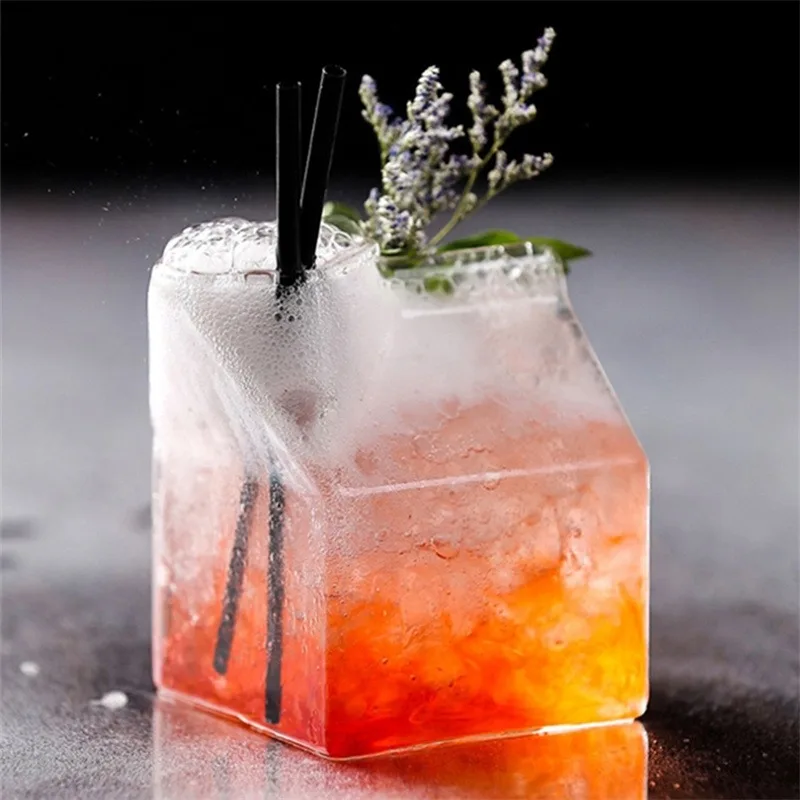 Mliečny šálka kartón Kreatívny mini krémový džbán 2024 Nový bar koktails sklenené šálky káva vynikajúca vysokohorská borosilikátna sklenená šálka