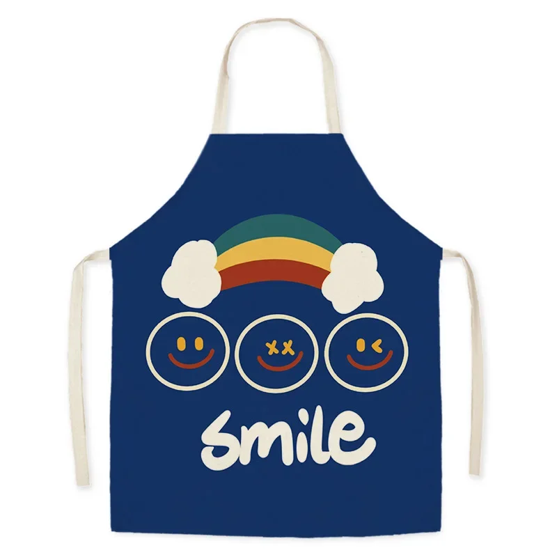 Mládežnícka karikatúra bez rukávov Blue zástera Pracovné odevy Domáce kuchyňa Kuchyňa Cooking Pečenie pás Čistenie ochrany delantal Cocina Tablier
