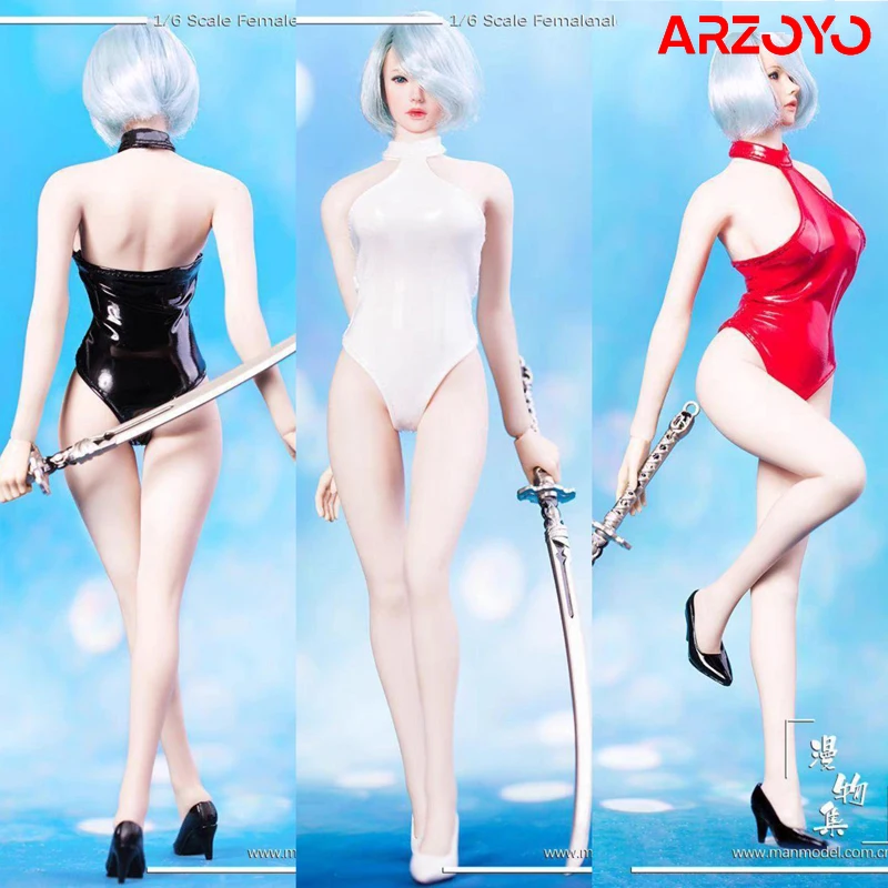 MM06 1/6 Stupnica 2B Girl Swimsuit High-Fork kombinézy Bodysuit Model Model Fit 12 '' ženské vojaky akčné figuríny Dolls
