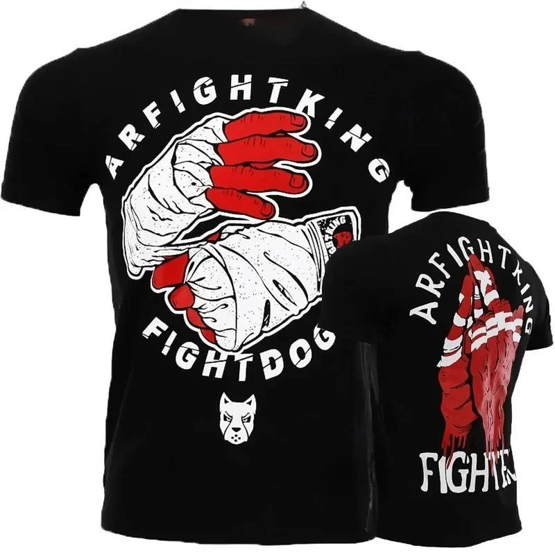 MMashort Rukáv bojové športové elastické tričko UFC Zmiešané bojové umenia Tréning Fitness Free Boxing Bartial Arts Series