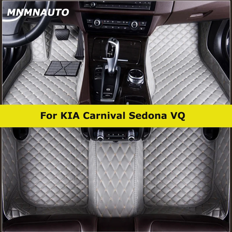 Mnmnauto vlastné podlahové podlahy pre kia karneval sedona vq auto koberce noty coche doplnok