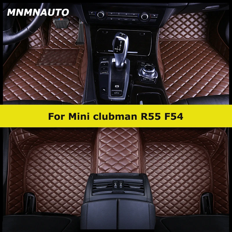 Mnmnauto vlastné podlahové podlahy pre Mini Clubman R55 F54 Automatické koberce Foot Coche Accessorie