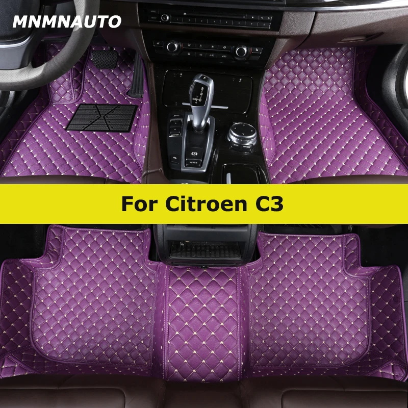 Mnmnauto vlastné podlahové podlahy pre rohože pre Citroen C3 2014-2023