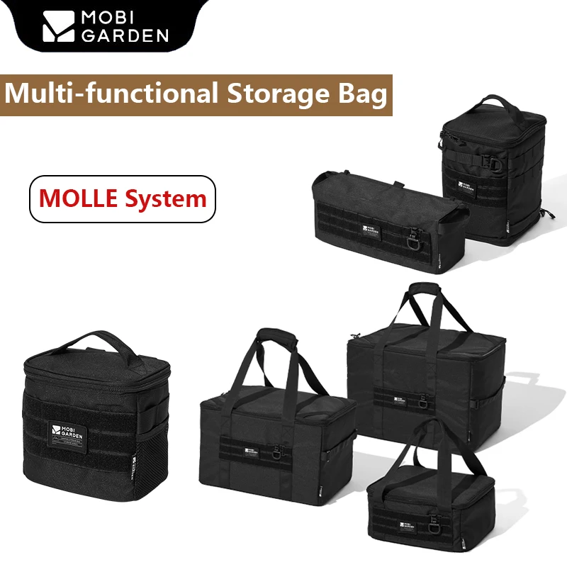 Mobi Garden Camping Storage Bag Veľká kapacita Molle System Multifunkčný vonkajší riadový vybavenie vodotesné sklopovanie