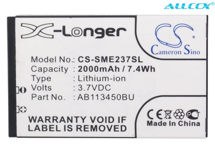 Mobilná batéria 2000MAH AB113450BU pre Samsung E2370 Solid, GT-E2370, Xcover E2370